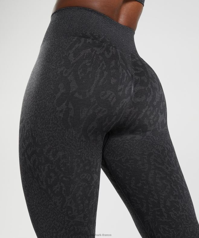 Gymshark adapter les leggings sans couture pour animaux récif | noir femmes 6HF28298